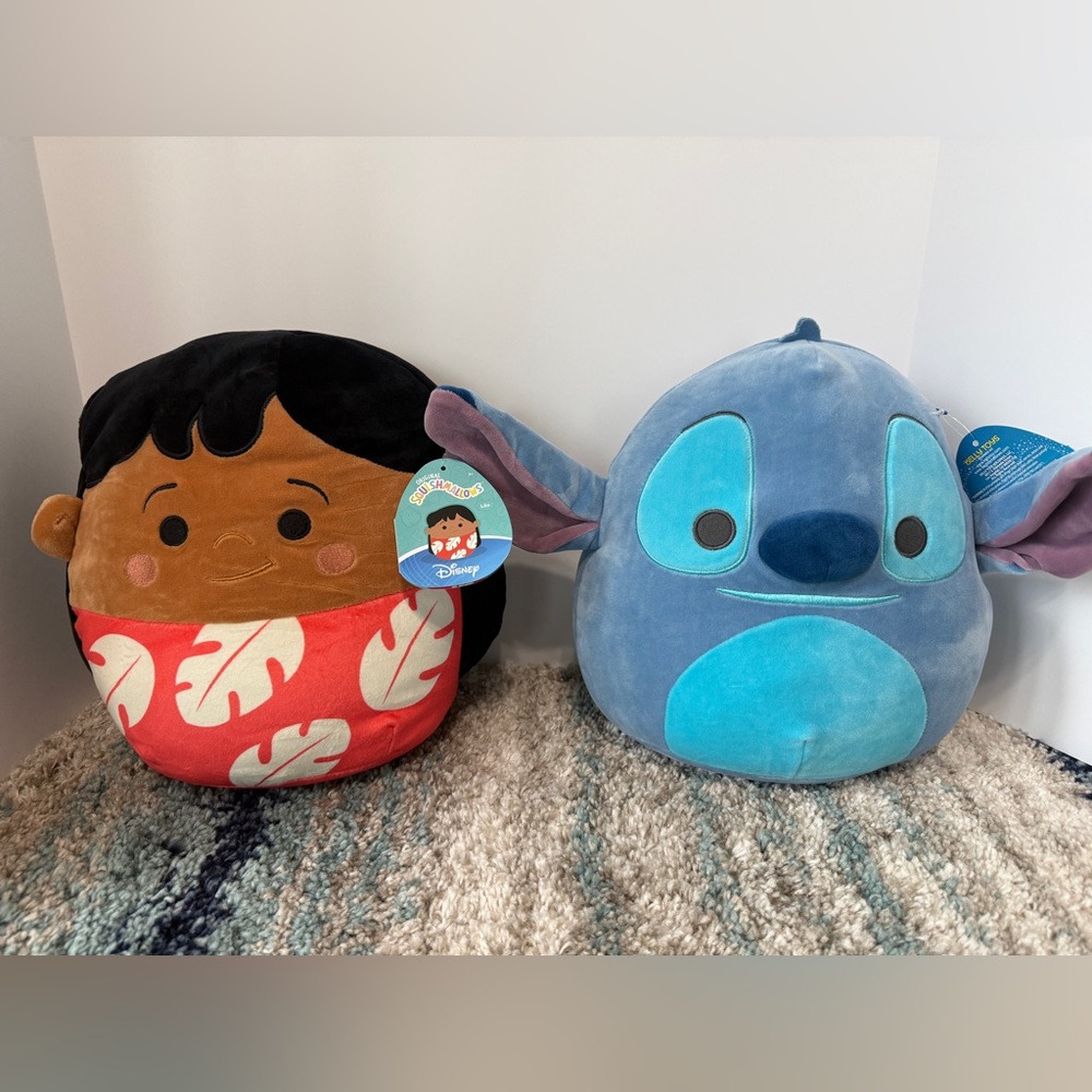 Disney Lilo & Stitch Plush Duo - Brown Lilo & Blue Stitch